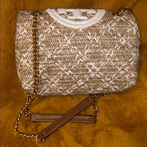 Tory Burch Fleming Straw/Raffia in White - Picture 6 of 7